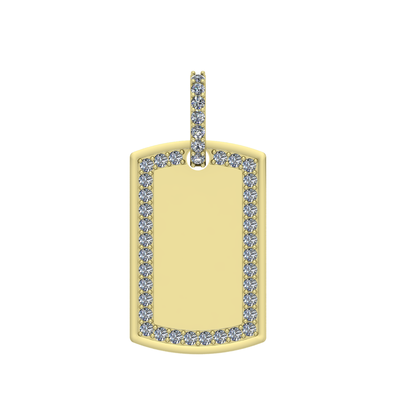 HIP-HOP DOG TAG DIAMONDS PENDANT